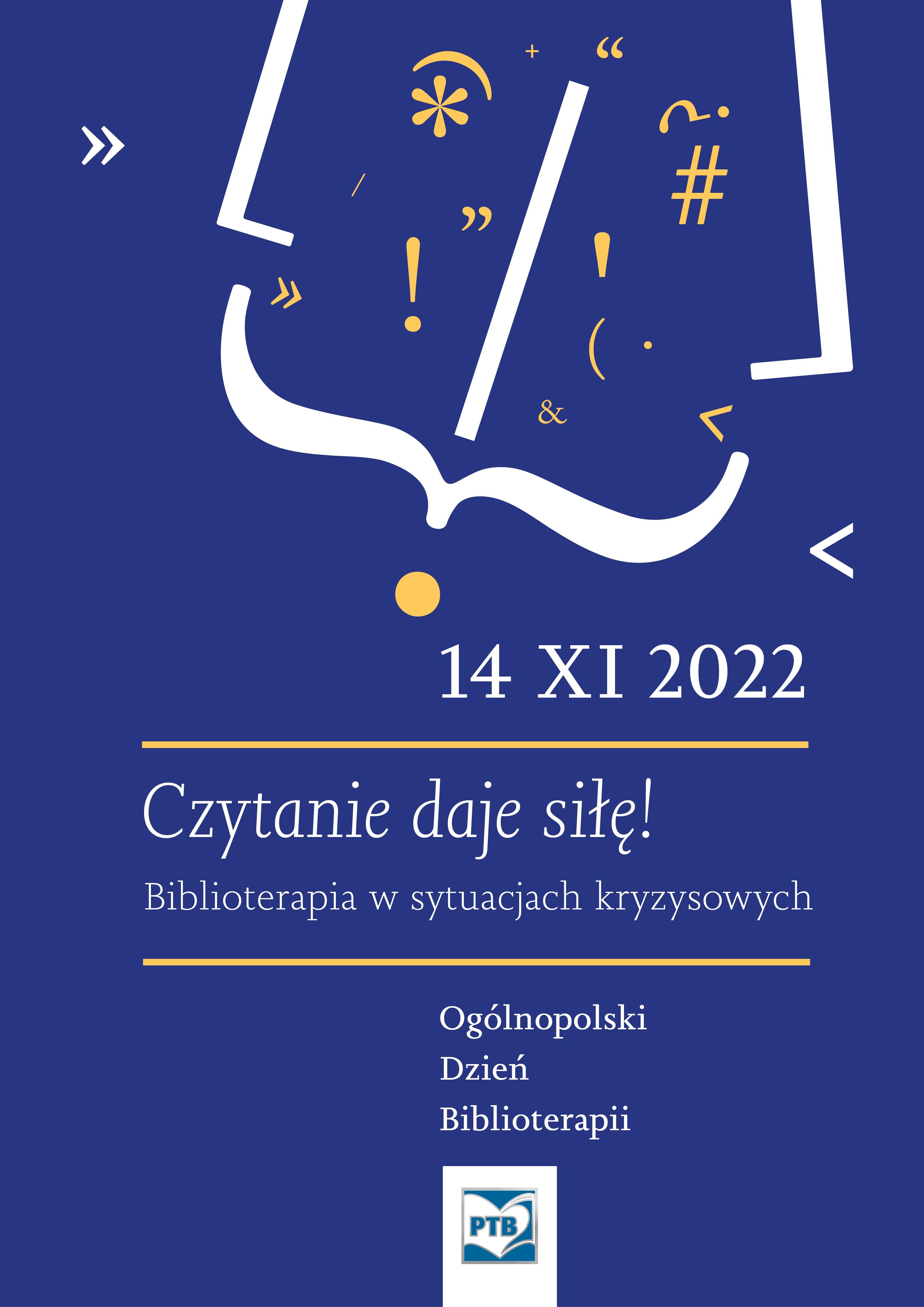 Oglnopolski Dzie Biblioterapii 2022 plakat